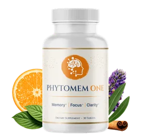 Phytomem One dietary supplement bottle with botanical artwork